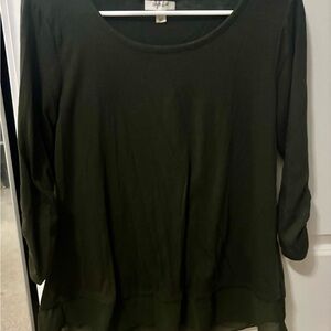 Style & Co. Dark Green Long Sleeve Top
